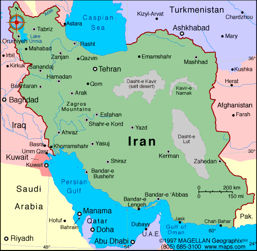 Iran Map Infoplease