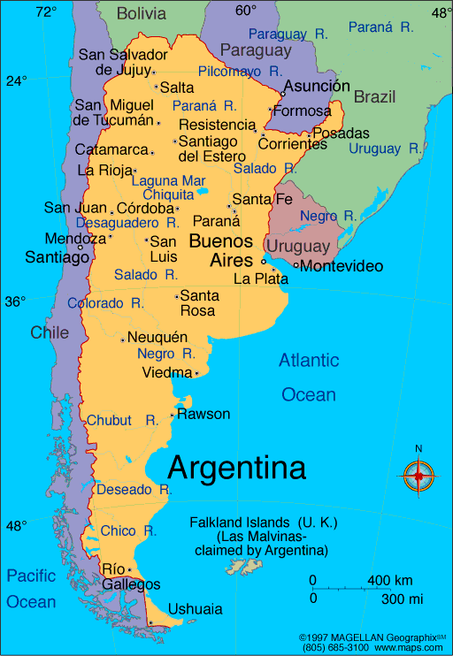 where is argentina on a map Argentina Map Infoplease where is argentina on a map