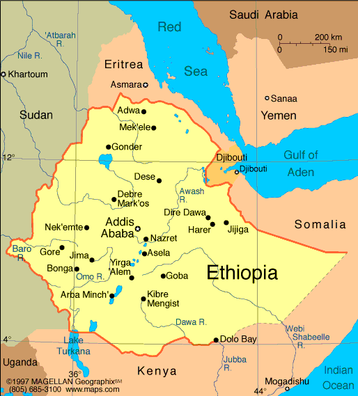 ethiopia on a map Ethiopia Map Infoplease ethiopia on a map