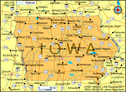 Iowa Map Infoplease