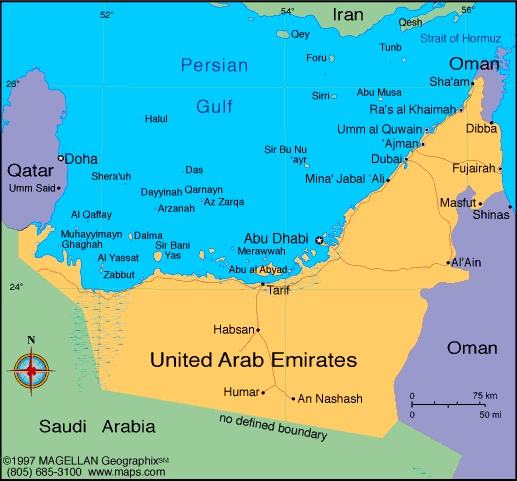 United Arab Emirates On Map United Arab Emirates Map | Infoplease