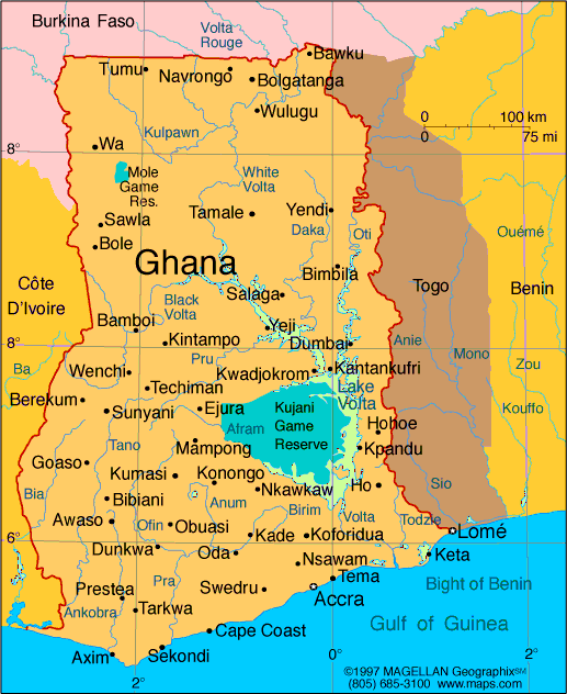 ghana map infoplease