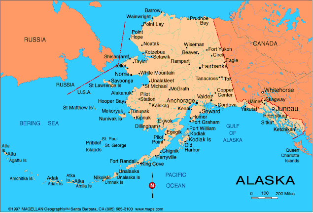 Where Is Alaska On The World Map Alaska Map | Infoplease