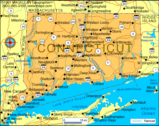 a map of connecticut Connecticut Map Infoplease a map of connecticut