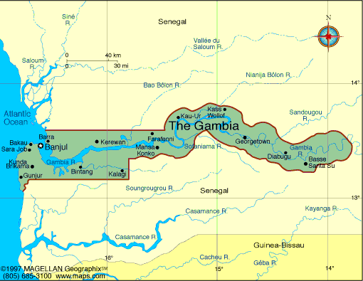 The Gambia On A Map The Gambia Atlas: Maps And Online Resources