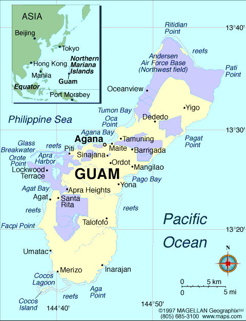 Map Of Guam In The Pacific Guam Atlas: Maps And Online Resources