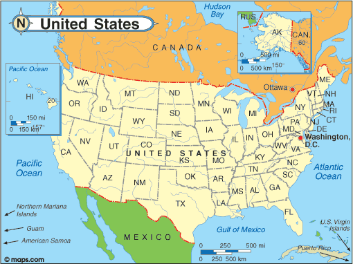 Map Of The United States Us Atlas