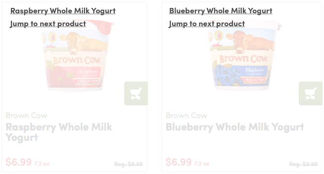 Normally hidden links are displayed to show how they are present on the card's markup