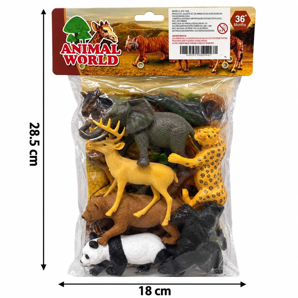 Set de Animales Salvajes de Juguete Animal World