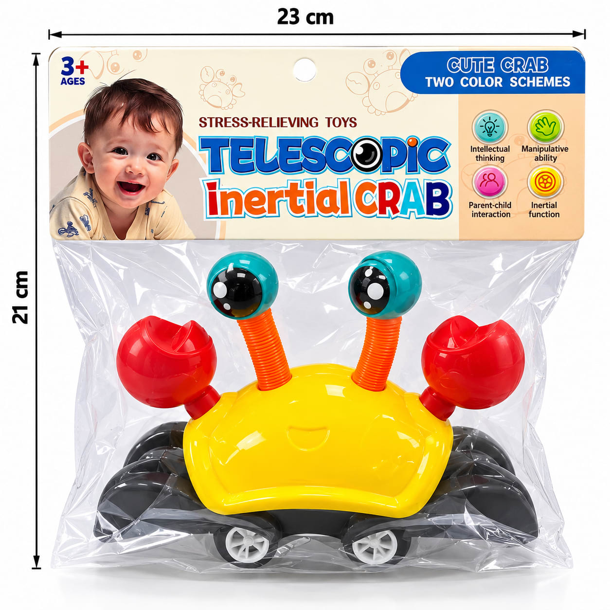 Cangrejo de Juguete con Ruedas y Ojos Telescópicos, foto 2 de 2
