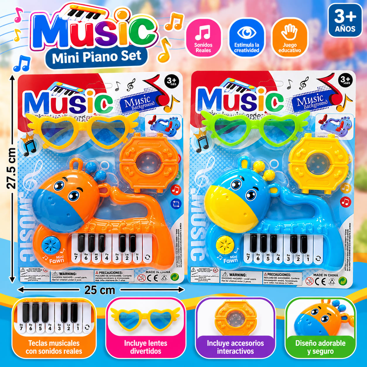 Piano Musical Infantil con Accesorios – 2 Colores