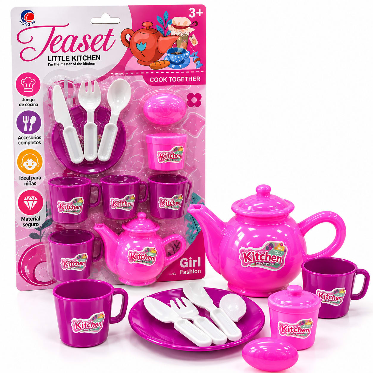 Juego de Té Infantil con Tetera, Tazas y Accesorios, foto 2 de 2