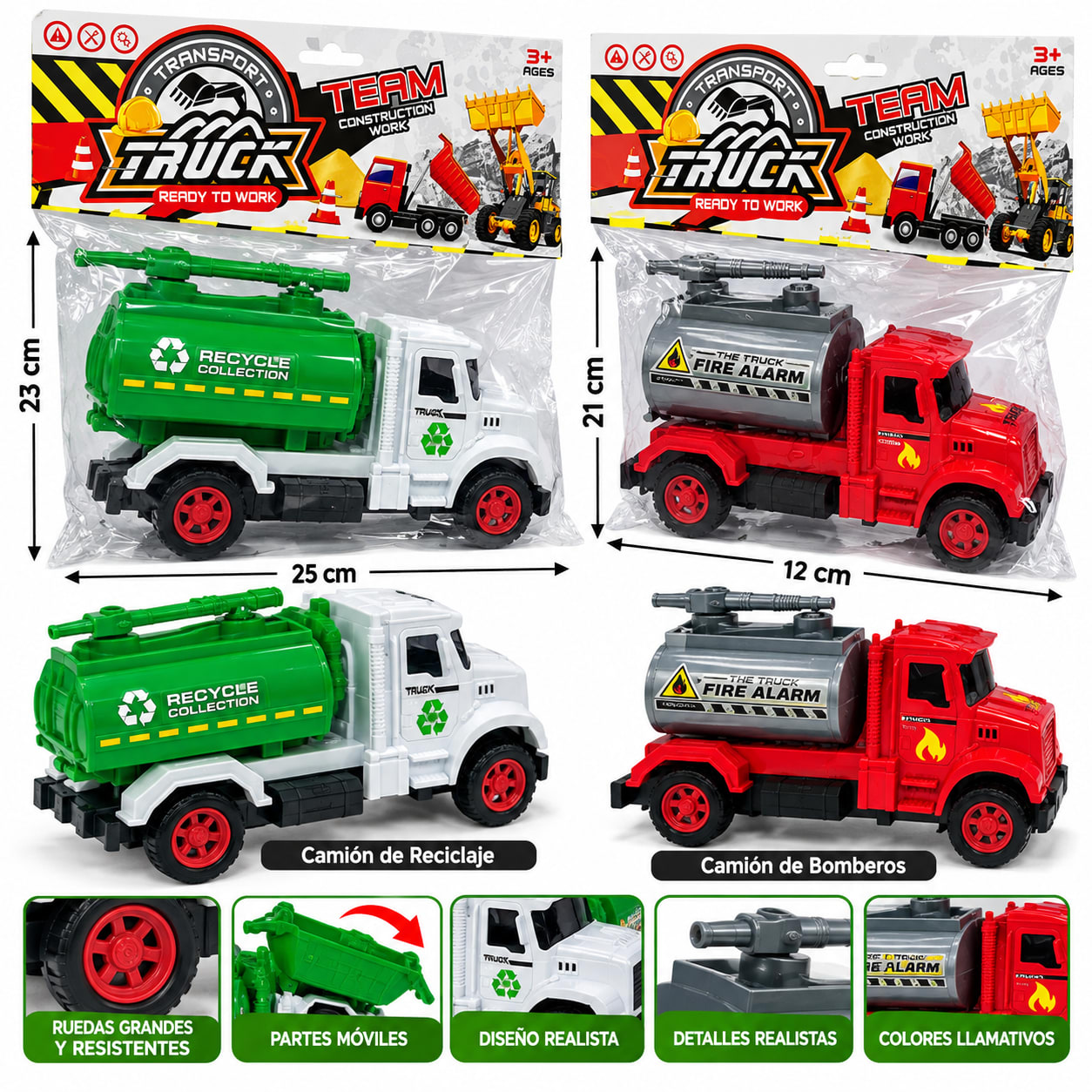Carro de Servicios Infantil – Reciclaje y Bomberos