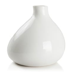 Vase hvit dolomite H:22 Ø:23 cm