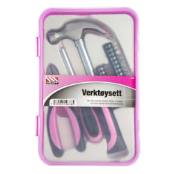 Verktøysett 23 deler rosa