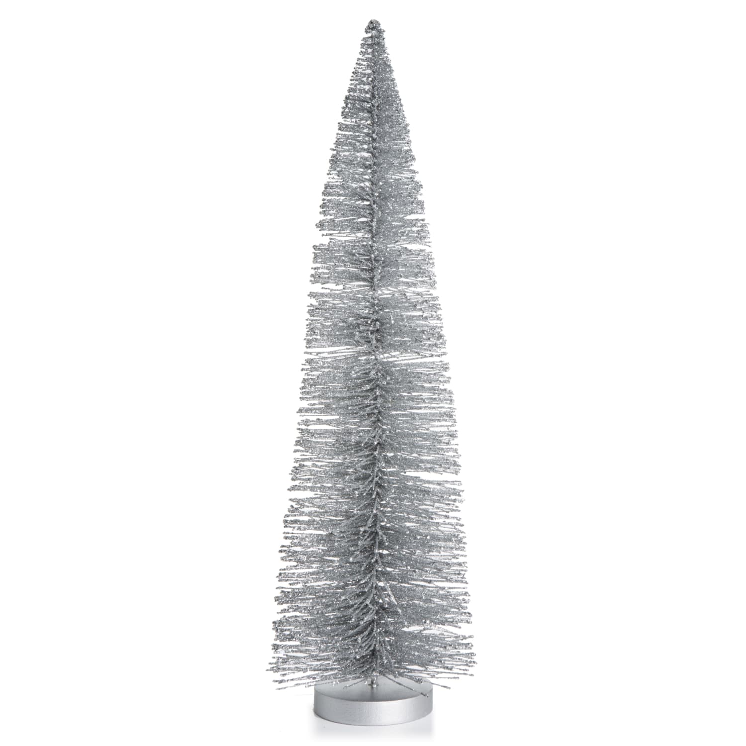Juletre sølv m/glitter H:46 cm