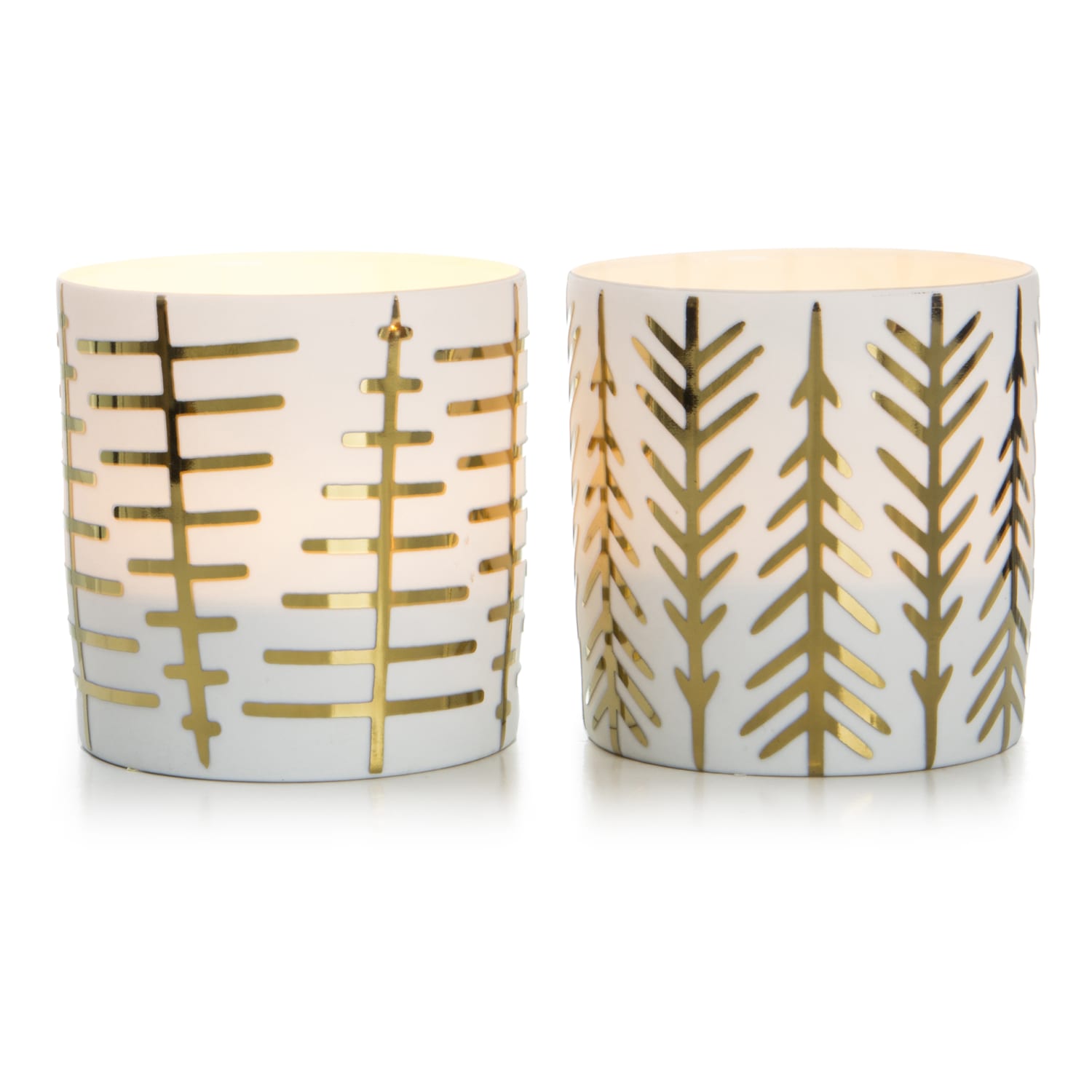 Telysglass m/gulldekor 2 ass