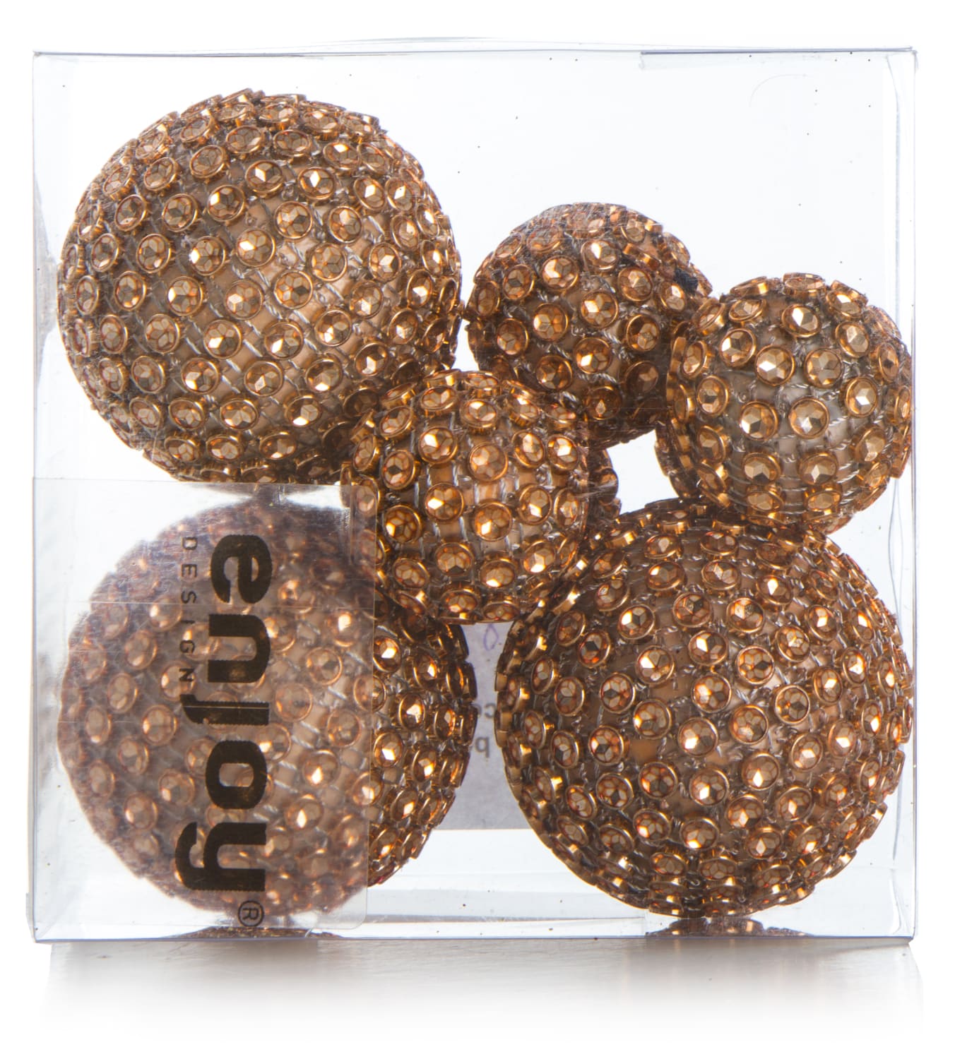 Dekorballer 8 stk 2 str i eske kobber