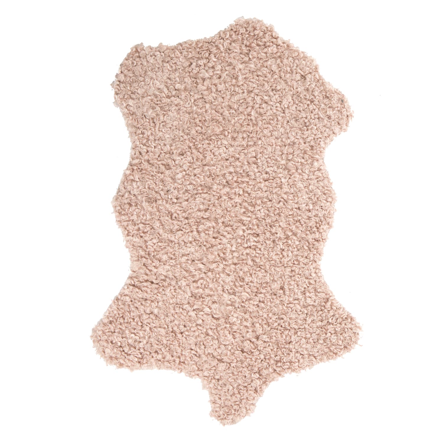 Skinn Ulla m/fuskepels lys rosa 60x90 cm