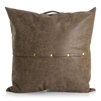 Pute Lodge PU brun 60x60 cm