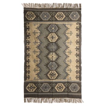 Teppe Ranveig kelim grønn/blå 120x180 cm