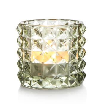 T-lys glass Diana glass grønn H:8,5 cm