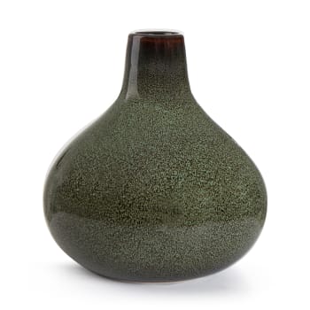 Vase Josefine grønn/brun  H:18 B:17 D:17 Madame