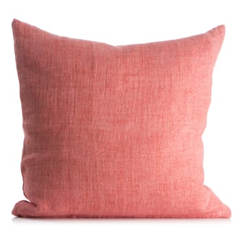 Putetrekk Olivia 100% lin korall 50x50 cm