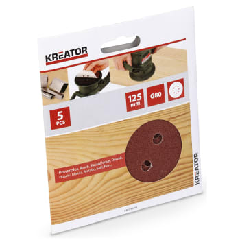 Pussepapir 5 pk K80 eksentersliper Ø:125mm