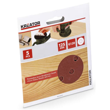 Pussepapir 5 pk K120 eksentersliper Ø:125mm
