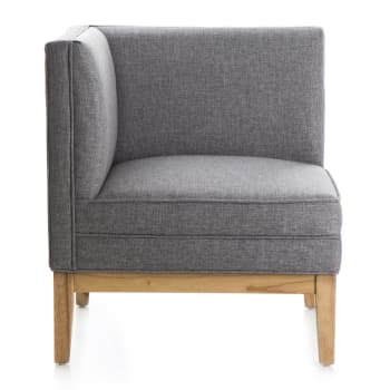 Hjørnestol Karl m/lyse ben grå