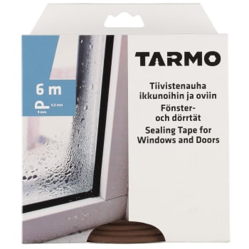 Tetningslist P-profil brun 9x6mm