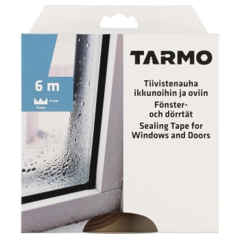 Tetningslist E-profil brun 9x4mm