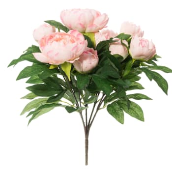 Bukett peoner kunstig lys rosa 50cm