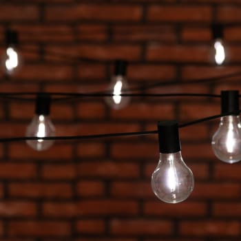 Dekorlenke med 10 ledlys sort 3,5m