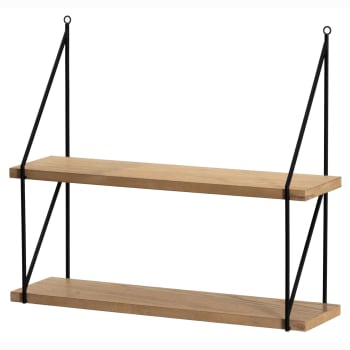 Hylle sort natur 60x50x14,5cm FanniK