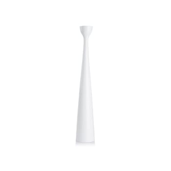 Lysestake poly hvit H:46 cm