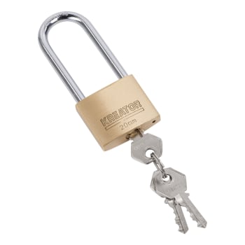 Hengelås 20 mm lang bøyle