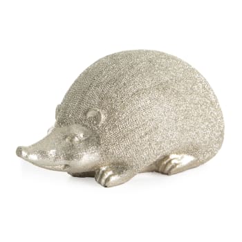 Pinnsvin polyresin m/glitter H:8,5 cm