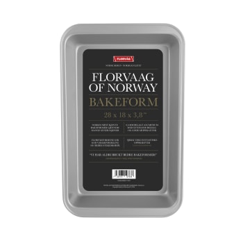 Bakeform Florvåg sølv 28x18 cm