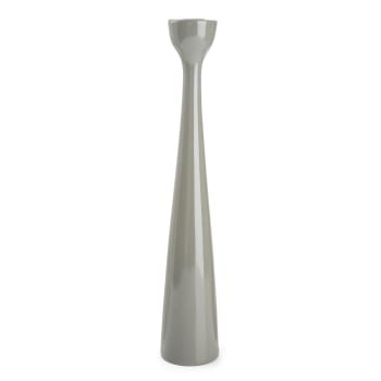 Lysestake poly grå H:36 cm