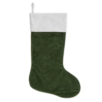 Julestrømpe Stemning velour grønn