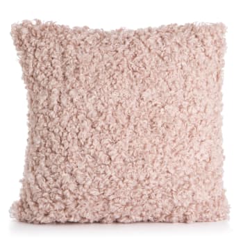 Pute Ulla m/fuskepels lys rosa 45x45 cm