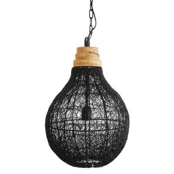 Lampe heng sort wire H:43 cm