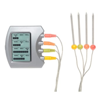 Termometer elektrisk med 4 følere