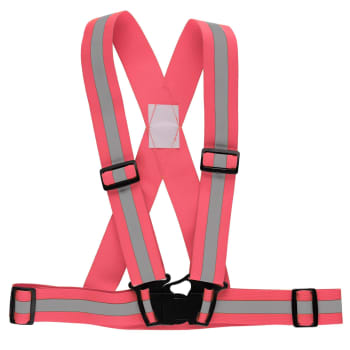 Refleksvest Atom justerbar rosa barn