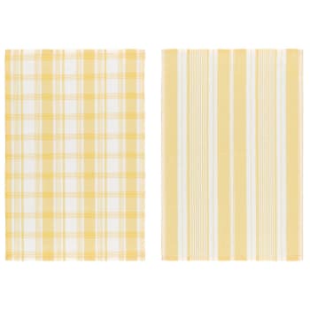 Kjøkkenhåndkle 2-pk gul 40x60