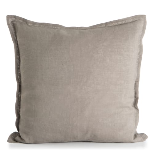 Putetrekk Linea 100% lin gråbrun 50x50 cm