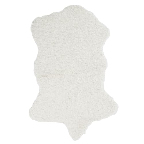 Skinn Ulla m/fuskepels offwhite 60x90 cm