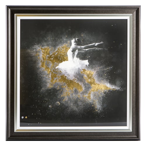 Bilde "The Ballerina" m/sølvramme 81,5 x 81,5 cm